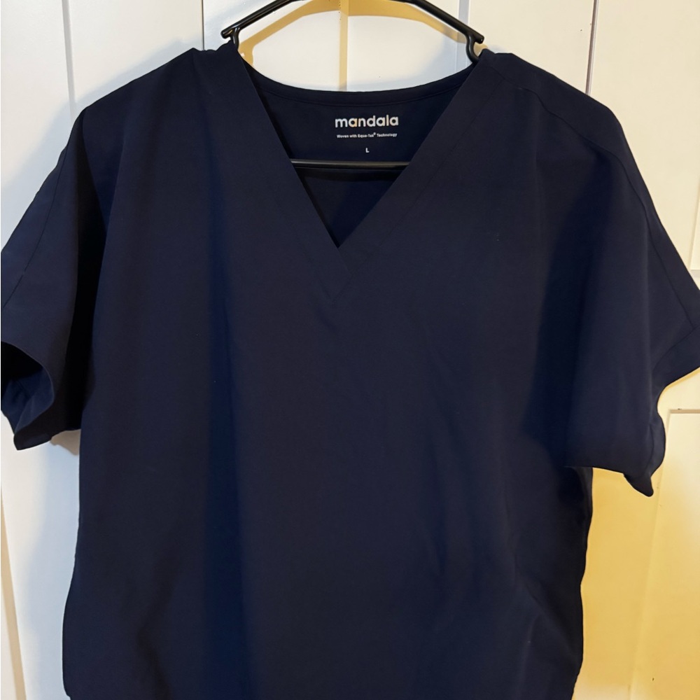 Mandala Women's Navy Blue Scrub Set